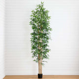 10' Artificial Bamboo Tree with Real Bamboo Trunks