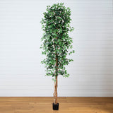 10' Artificial Ficus Tree with Natural Trunk