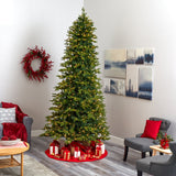 10' Belgium Fir “Natural Look” Artificial Christmas Tree with 1050 Clear LED Lights