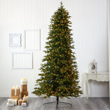 10' Belgium Fir “Natural Look” Artificial Christmas Tree with 1050 Clear LED Lights