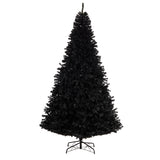 10' Black Artificial Christmas Tree with 950 Clear LED Lights and 3056 Tips