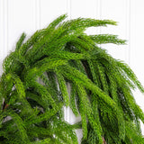 10' Artificial Real Touch Norfolk Island Pine Garland with Natural Look