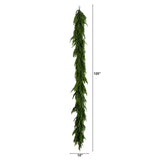 10' Artificial Real Touch Norfolk Island Pine Garland with Natural Look