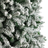 10' Slim Flocked Montreal Fir Artificial Christmas Tree