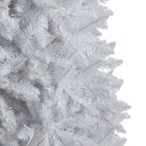 10' Slim White Artificial Christmas Tree with 800 Warm White LED Lights and 2420 Bendable Branches