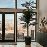 10' Triple Stalk Golden Cane Artificial Palm Tree
