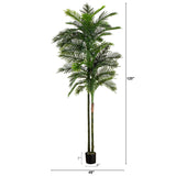 10' UV Resistant Artificial Double Robellini Palm Tree (Indoor/Outdoor)