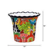 10" x 12" Handmade Mexican Talavera Ceramic Planter