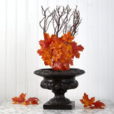 18” Autumn Maple Leaf Artificial Flower (Set of 2)