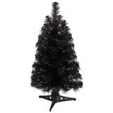 2' Black Artificial Christmas Tree with 35 LED Lights and 72 Bendable Branches