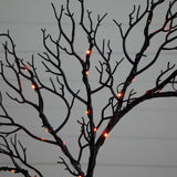 23” Pre-Lit Halloween Black Fall Wreath with 60 Orange & Purple LED Lights