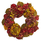 24” Fall Hydrangea Wreath