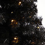 3' Black Artificial Christmas Tree with 50 LED Lights and 118 Bendable Branches