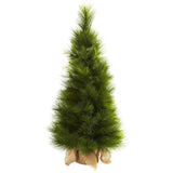 3' Christmas Tree w/Burlap Bag & Clear Lights