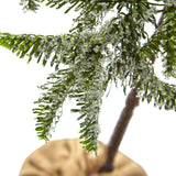 3' Iced Pine Christmas Tree w/Burlap Base