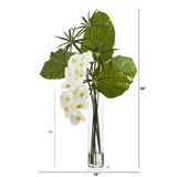 3' Phalaenopsis Orchid and Pothos Artificial Arrangement