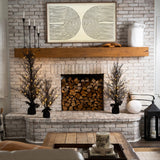 3' Pre-Lit Halloween Black Twig Artificial Fall Tree in Burlap Planter with 42 Warm White LED Lights