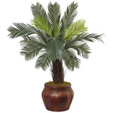 3.5' Cycas Tree in Wood Planter