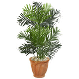 3.5' Paradise Palm Artificial Tree in Terra Cotta Planter