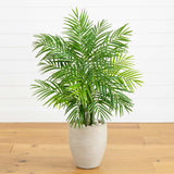 4' Areca Palm Artificial Tree in Sand Colored Planter