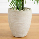 4' Areca Palm Artificial Tree in Sand Colored Planter
