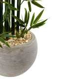 4' Green Bamboo Artificial Tree in Sand Colored Bowl