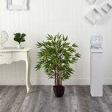 4' Bamboo Silk Tree w/Planter