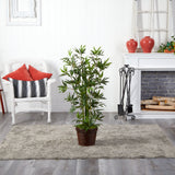 4' Bamboo Tree in Coiled Rope Planter