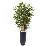 4' Bamboo Tree in Gray Cylinder Planter