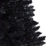 4' Black Halloween Artificial Christmas Tree in Urn with 100 Orange LED Lights