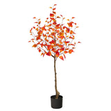 4' Fall Birch Artificial Autumn Tree