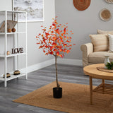 4' Fall Birch Artificial Autumn Tree