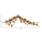 4' Fall Foliage, Berries  and Twig Artificial Garland