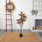 4' Fall Magnolia Artificial Tree