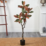 4' Fall Magnolia Artificial Tree