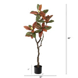 4' Fall Magnolia Artificial Tree