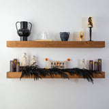 4' Artificial Real Touch Halloween Black Norfolk Island Pine Garland with Natural Look