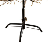 4' Pre-Lit Artificial Halloween Black Starburst Tree with 800 Fairy Warm White LED Lights