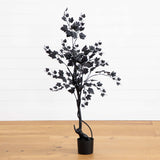 4' Artificial Halloween Black Maple Tree