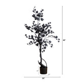 4' Artificial Halloween Black Maple Tree