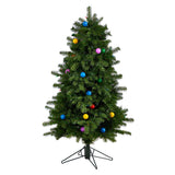 4' Montana Mountain Fir Multi Color Artificial Christmas Tree