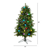 4' Montana Mountain Fir Multi Color Artificial Christmas Tree