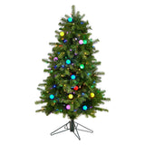 4' Montana Mountain Fir Multi Color Artificial Christmas Tree