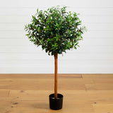 4' Olive Topiary Silk Tree