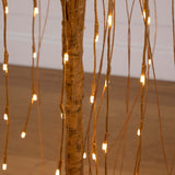 4' Pre-Lit Artificial Willow Tree with 120 Warm White LED Lights