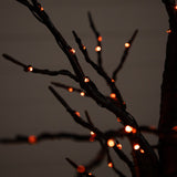 4' Pre-Lit Artificial Halloween Twig Tree with 240 Orange & Purple LED Lights