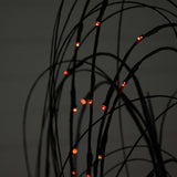 4' Pre-Lit Halloween Black Willow Artificial Fall Tree with 120 Orange & Purple LED Lights