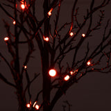 4' Pre-Lit Halloween Deluxe Black Twig Artificial Tree with 81 Orange & Purple LED Lights