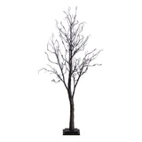 4' Pre-Lit Halloween Deluxe Black Twig Artificial Tree with 81 Orange & Purple LED Lights