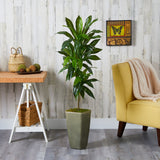 4.5' Dracaena Artificial Plant in Green Planter (Real Touch)